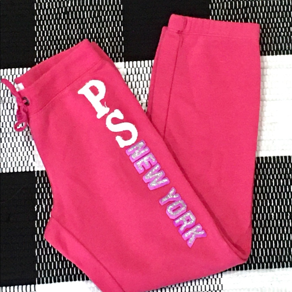 Aeropostale Kids pink sweats sweatpants skinny style yoga gymnastics tum…